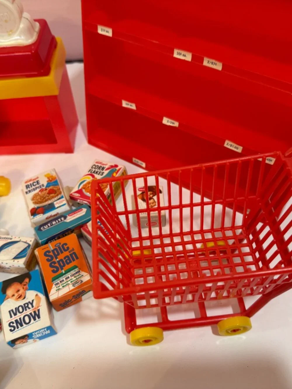 Vintage Amsco Supermarket With Original Box 1965 Shopping Playset W Accessories